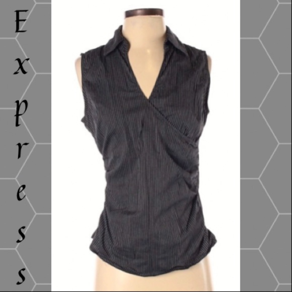 NWOT Express collared V-neck blouse